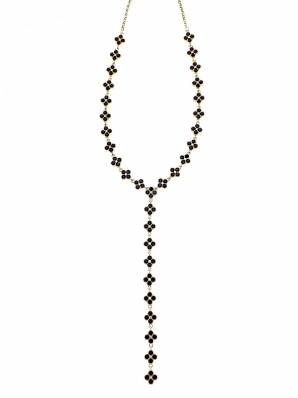 2337 Złoty łańcuszek naszyjnik 42+5cm stal chirurgiczna 316L krawatka