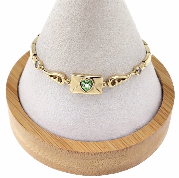 1335 Bransoletka elegancka złota 19cm pozłacana 14k Xuping Austrian Crystal