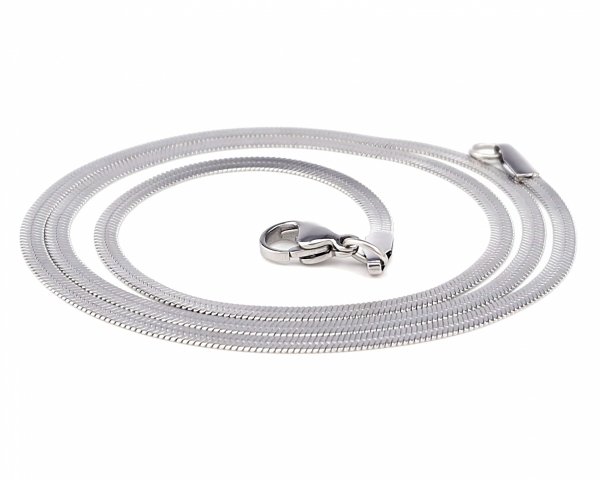 3839 Srebrny łańcuszek 45cm 2,6mm stal chirurgiczna nierdzewna żmijka