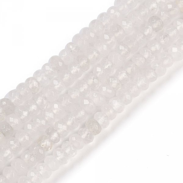 4197 Jadeit fasetowany okrągły kamień naturalny 4mm pasmo 38cm