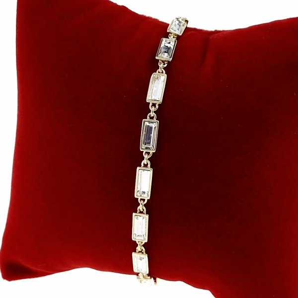 1298 Bransoletka elegancka złota 17+3cm pozłacana 14k Xuping Austrian Crystal