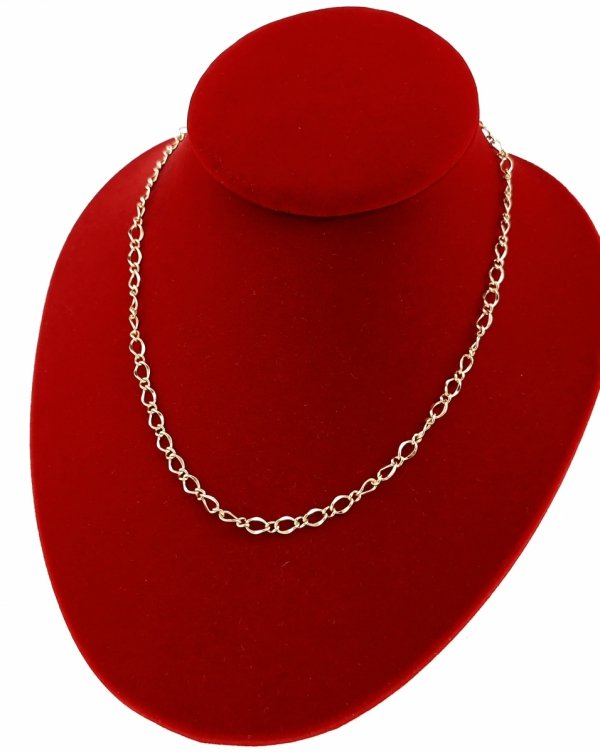 4739 Złoty łańcuszek 45cm stal chirurgiczna 316L nierdzewna 