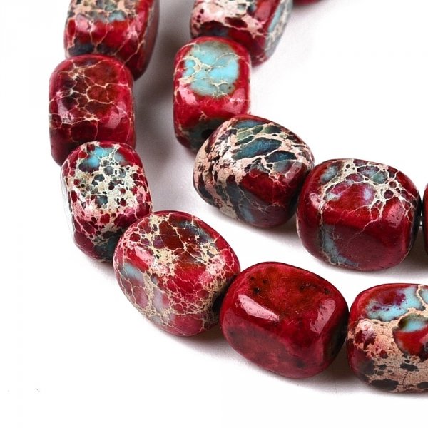 665 Jaspis cesarski kamień naturalny 5~6mm pasmo 40cm