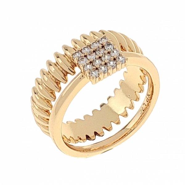 3721d Pierścionek 16,30mm złoty pozłacany 18k Xuping