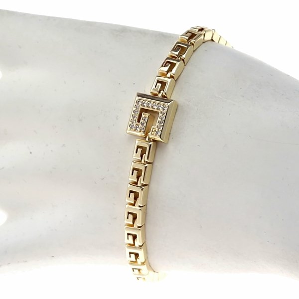 3833 Bransoletka elegancka złota 17+2cm pozłacana 14k 