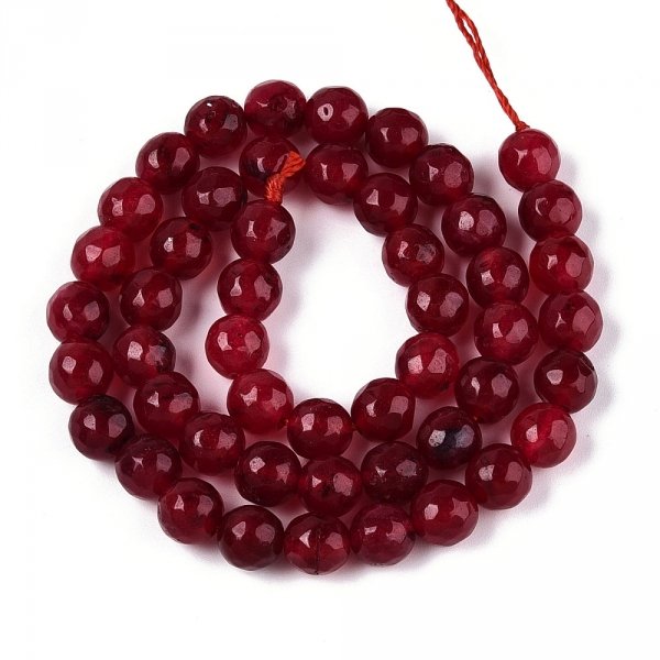 sz240 Jadeit kamień naturalny fasetowany 8mm pasmo 38cm