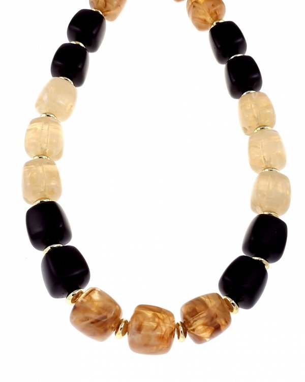 1519 Złoty łańcuszek naszyjnik 47+5cm stal chirurgiczna 316L