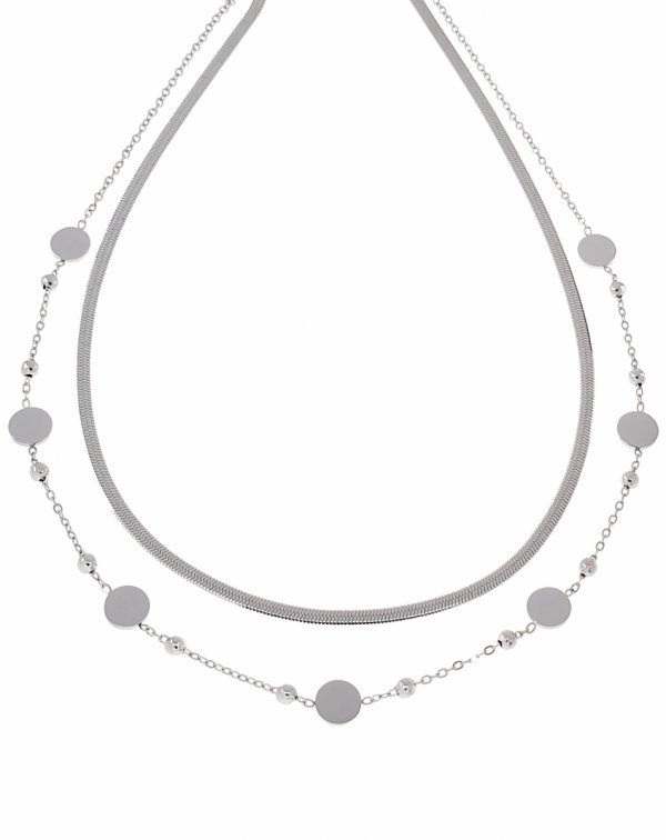 320b Srebrny łańcuszek naszyjnik 40+5 stal chirurgiczna 316L  Blueberry
