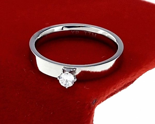 3736 Pierścionek srebrny stal chirurgiczna 316L nierdzewna 