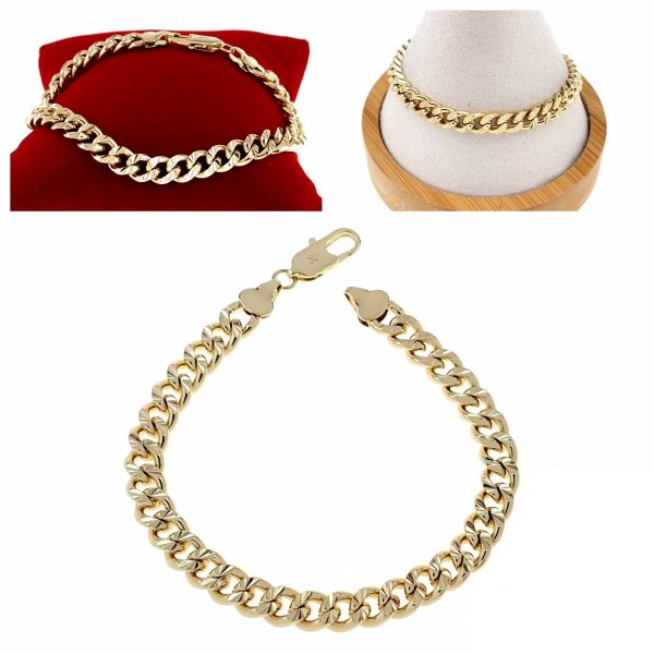 3099 Bransoletka elegancka złota 20,5cm pozłacana 14k Xuping