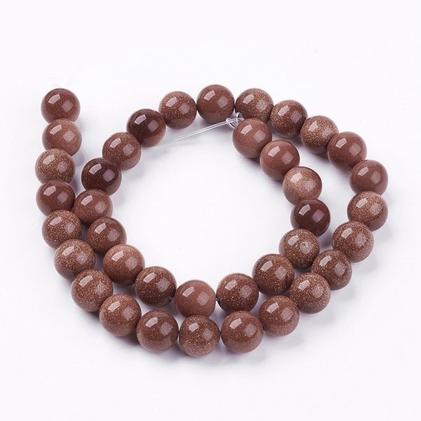 4366 Piasek pustyni kamień naturalny kula 10mm pasmo 36cm