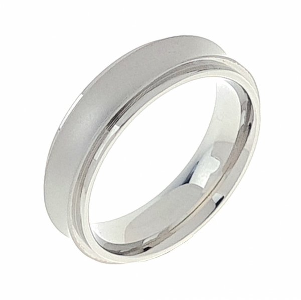 1389 Pierścionek 19,60mm srebrny stal chirurgiczna 