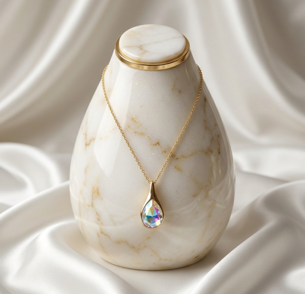 4778 Złoty łańcuszek naszyjnik 40+5cm pozłacany 14k kryształek