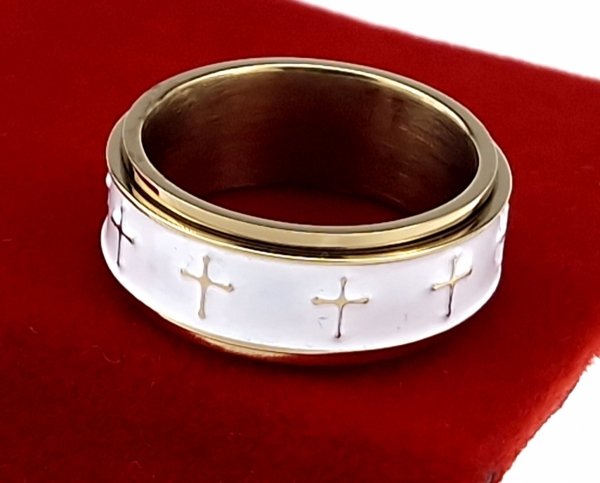 4784 Pierścionek złoty stal chirurgiczna 316L nierdzewna