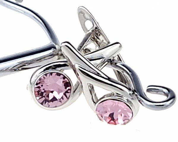 1504 Srebrne kolczyki Austrian Crystal pozłacane białym złotem wiszące