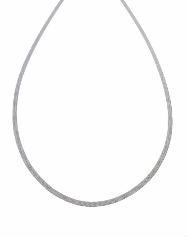 3839 Srebrny łańcuszek 45cm 2,6mm stal chirurgiczna nierdzewna żmijka