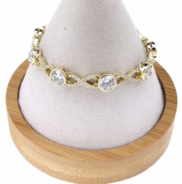 0161 Bransoletka elegancka złota 17+3cm pozłacana 14k Xuping 