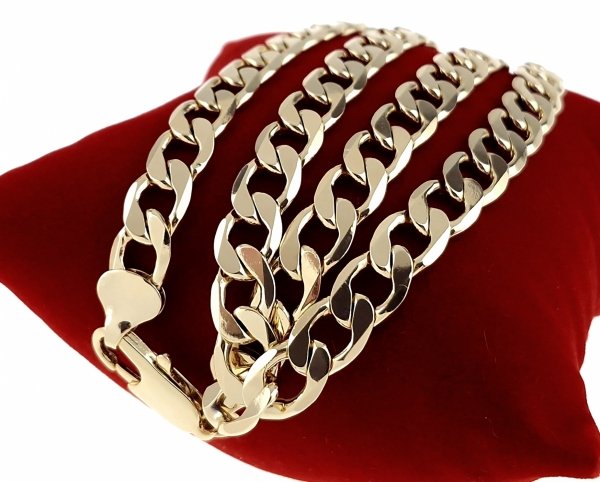 2959 Złoty łańcuszek 50cm naszyjnik pozłacany 14K 