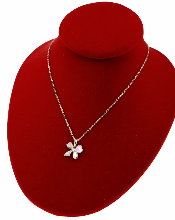 2404 Złoty łańcuszek Austrian Crystal 40+5 naszyjnik pozłacany 14K Xuping