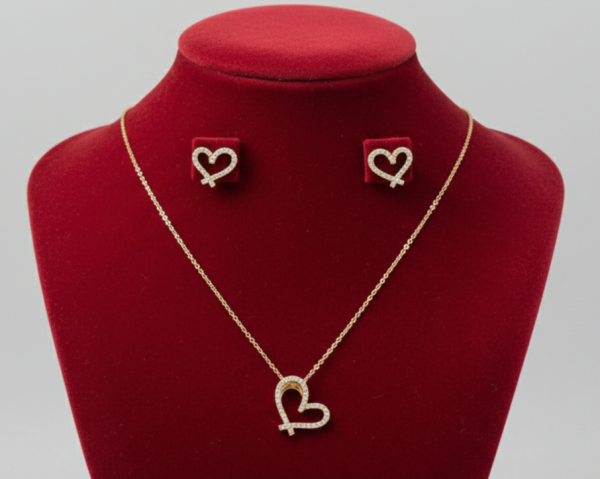 op336  Komplet złoty pozłacany 14k kolczyki, łańcuszek 40+5cm