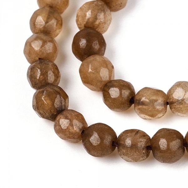 2321h Jadeit kamień naturalny fasetowany 4-4,5mm pasmo 37cm