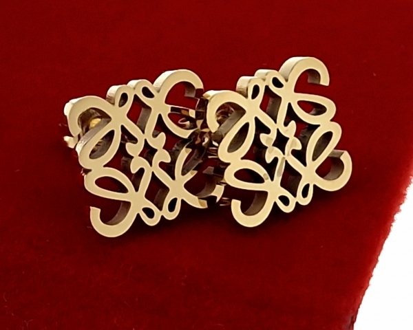 296a Kolczyki złote stal chirurgiczna 316L wtyczki stal nierdzewna