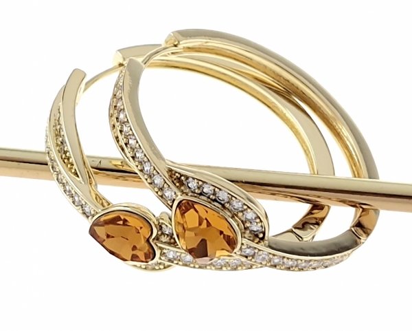 1825 Kolczyki złote pozłacane Austrian Crystal wiszące 14K cyrkonie Xuping 