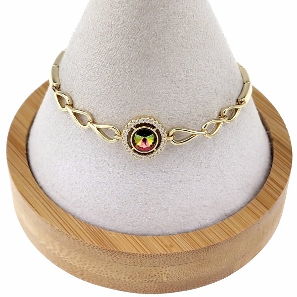 3184 Bransoletka elegancka złota 19cm pozłacana 14k Xuping Austrian Crystal