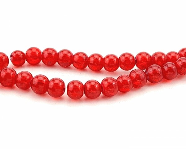 op250 Szklane koraliki malowane natryskowo pasma do wyrobu biżuterii 6mm 78cm