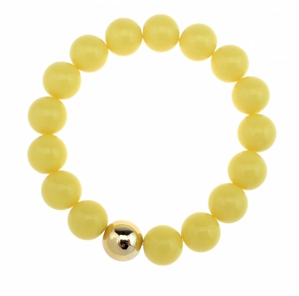 sz06 Bransoletka koraliki akrylowe na gumce jubilerskiej