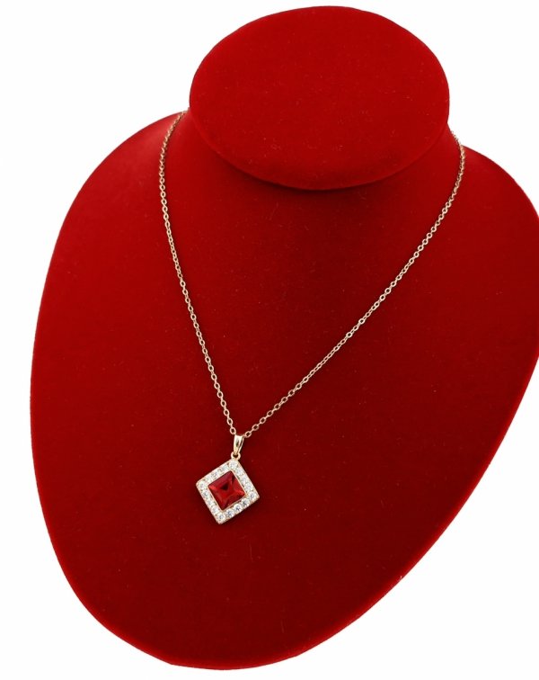 2937 Złoty łańcuszek Austrian Crystal 40+5 naszyjnik pozłacany 14K Xuping