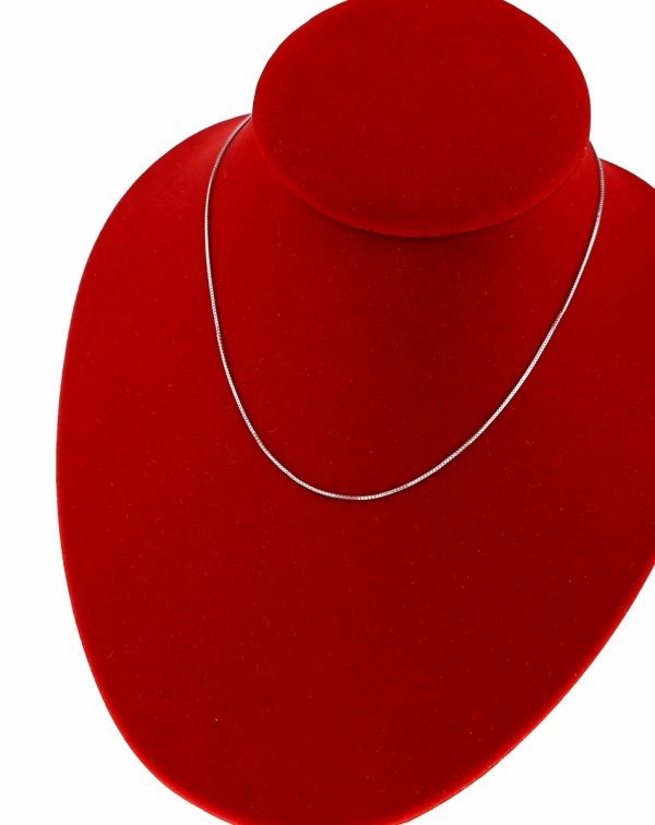 2433 Srebrny łańcuszek 40cm 1mm pozłacany białym złotem Xuping