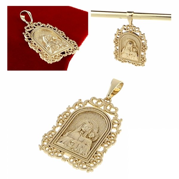 2761 Złota zawieszka błyszcząca pozłacana 14k Xuping medalik