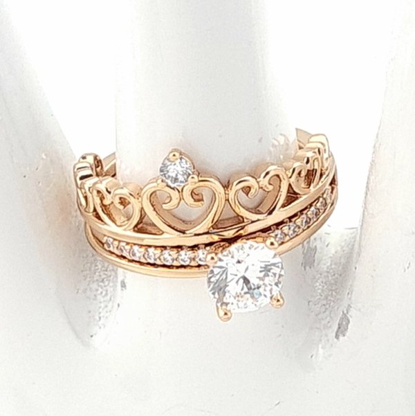 2323g Pierścionek 18,00mm złoty zaręczynowy pozłacany 18k Xuping