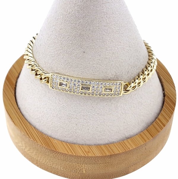 0137 Bransoletka elegancka złota 17+2cm pozłacana 14k Xuping 
