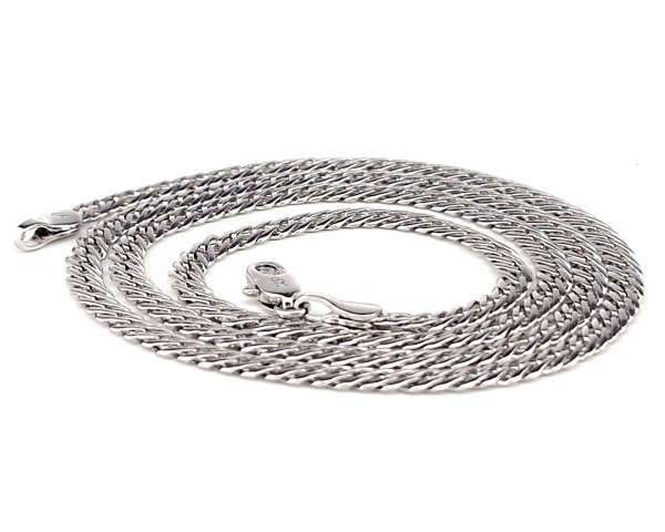 4840 Srebrny łańcuszek 50cm 4mm pozłacany białym złotem Xuping