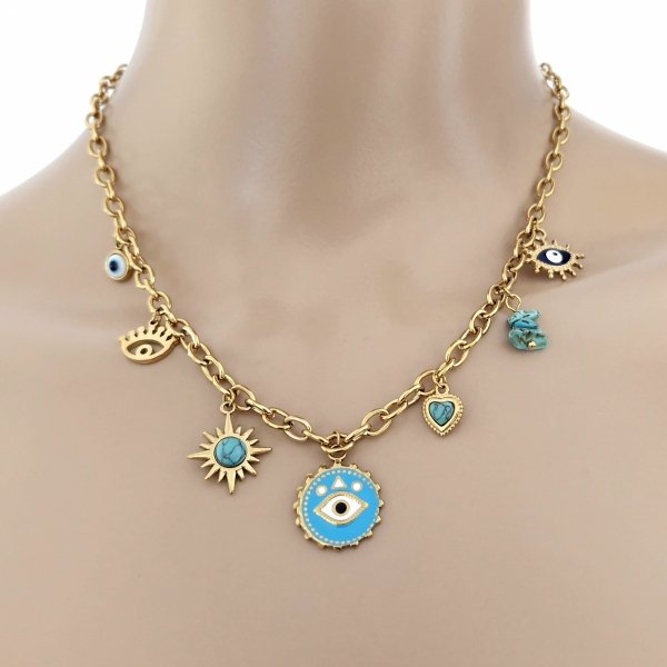 1863 Złoty łańcuszek 40+5cm naszyjnik stal chirurgiczna nierdzewna 316L