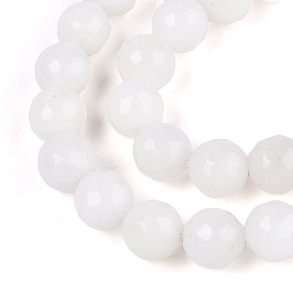 sz283Jadeit kamień naturalny fasetowany 8mm pasmo 38cm