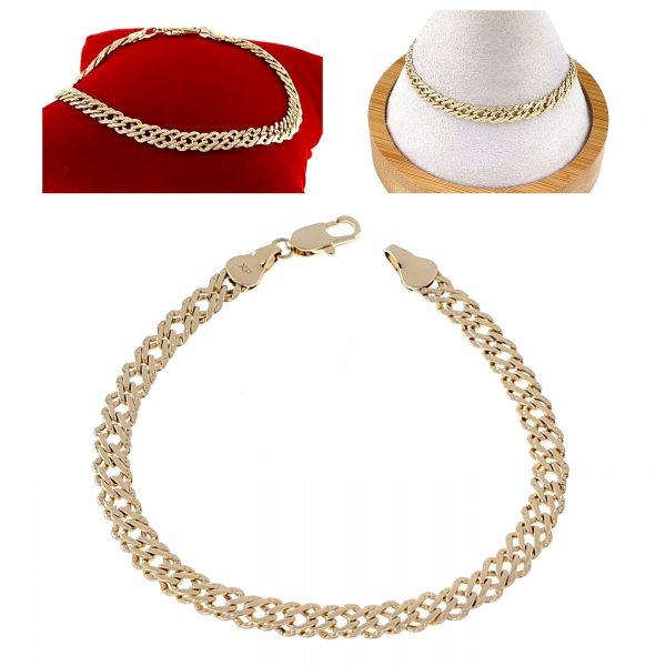 3749 Bransoletka elegancka złota 19cm pozłacana 14k Xuping