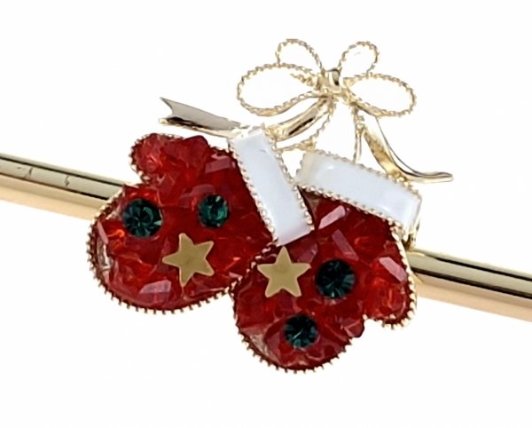 3675 Elegancka broszka złota cyrkonia przypinka pozłacana 14k Xuping Boże Narodzenie