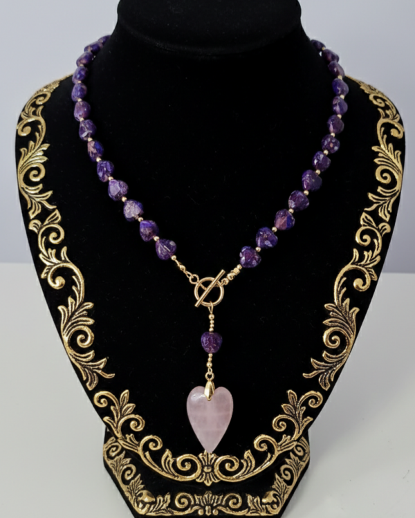 3726f Naszyjnik jaspis cesarski kamień naturalny 55cm stal chirurgiczna nierdzewna