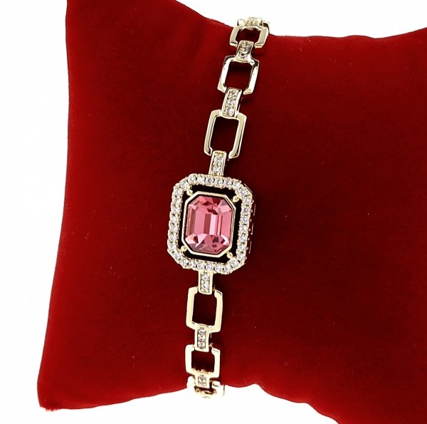558 Bransoletka elegancka złota 17+2,5cm pozłacana 14k Xuping Austrian Crystal