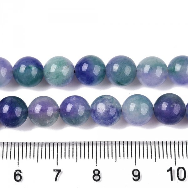 2741 Jadeit dwukolorowy kamień naturalny 8mm pasmo 38cm