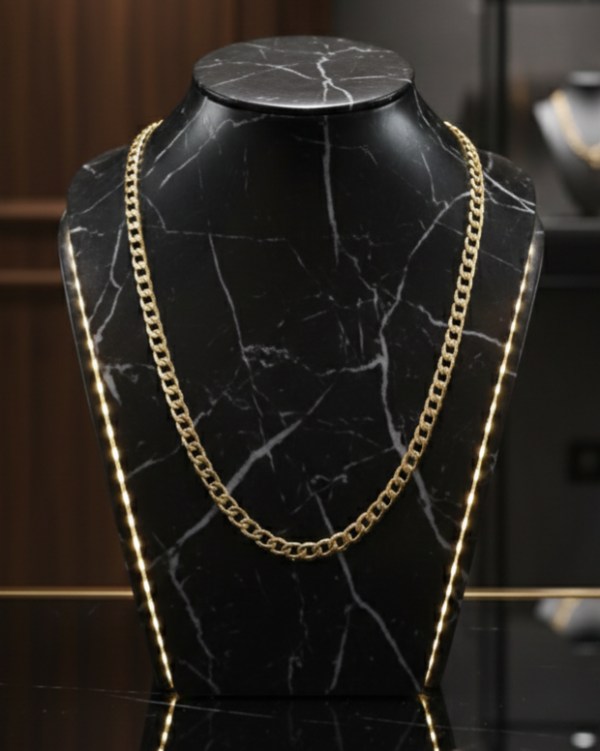 4816 Złoty łańcuszek celebrytka 60cm naszyjnik pozłacany 14K 