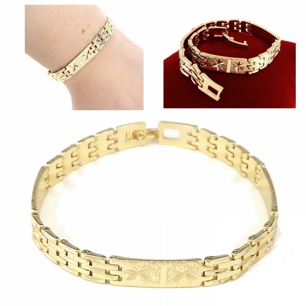 325A Bransoletka złota elegancka 20cm pozłacana 14k Viki Lady