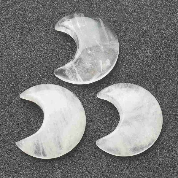 2612 Półprodukt do wyrobu biżuterii księżyc kryształ górski kamień naturalny