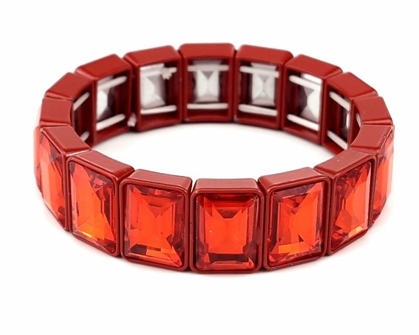 2049 Bransoletka elegancka na gumce rozciągliwa kryształki