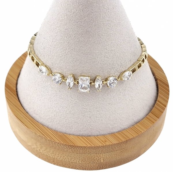 1681iBransoletka elegancka złota 17+2cm pozłacana 14k Xuping 