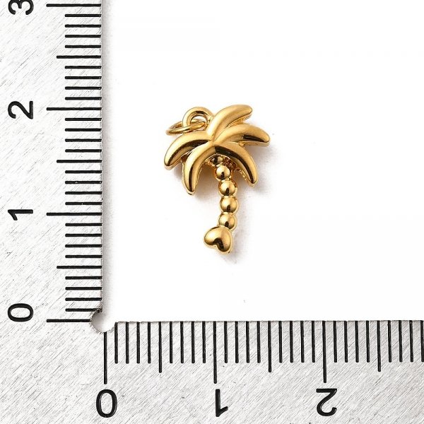 1847c Złota zawieszka błyszcząca stal chirurgiczna nierdzewna palma
