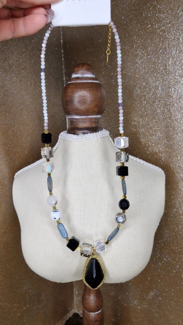 669 Złoty łańcuszek naszyjnik 46+5 stal chirurgiczna 316L